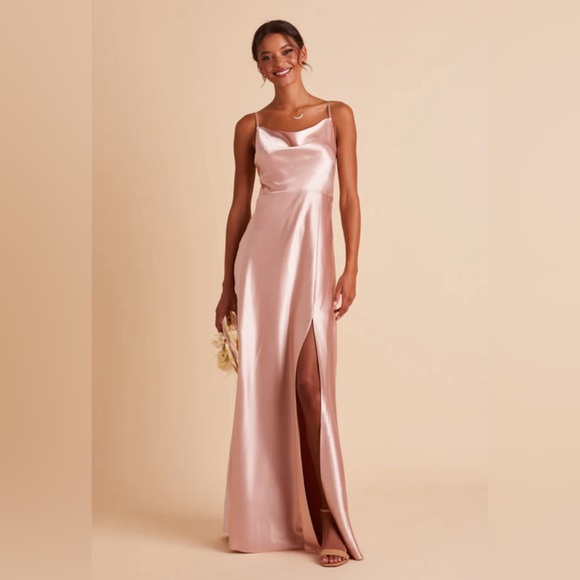 Birdy Grey Lisa Dress Rose Gold Satin - Picture 1 of 8